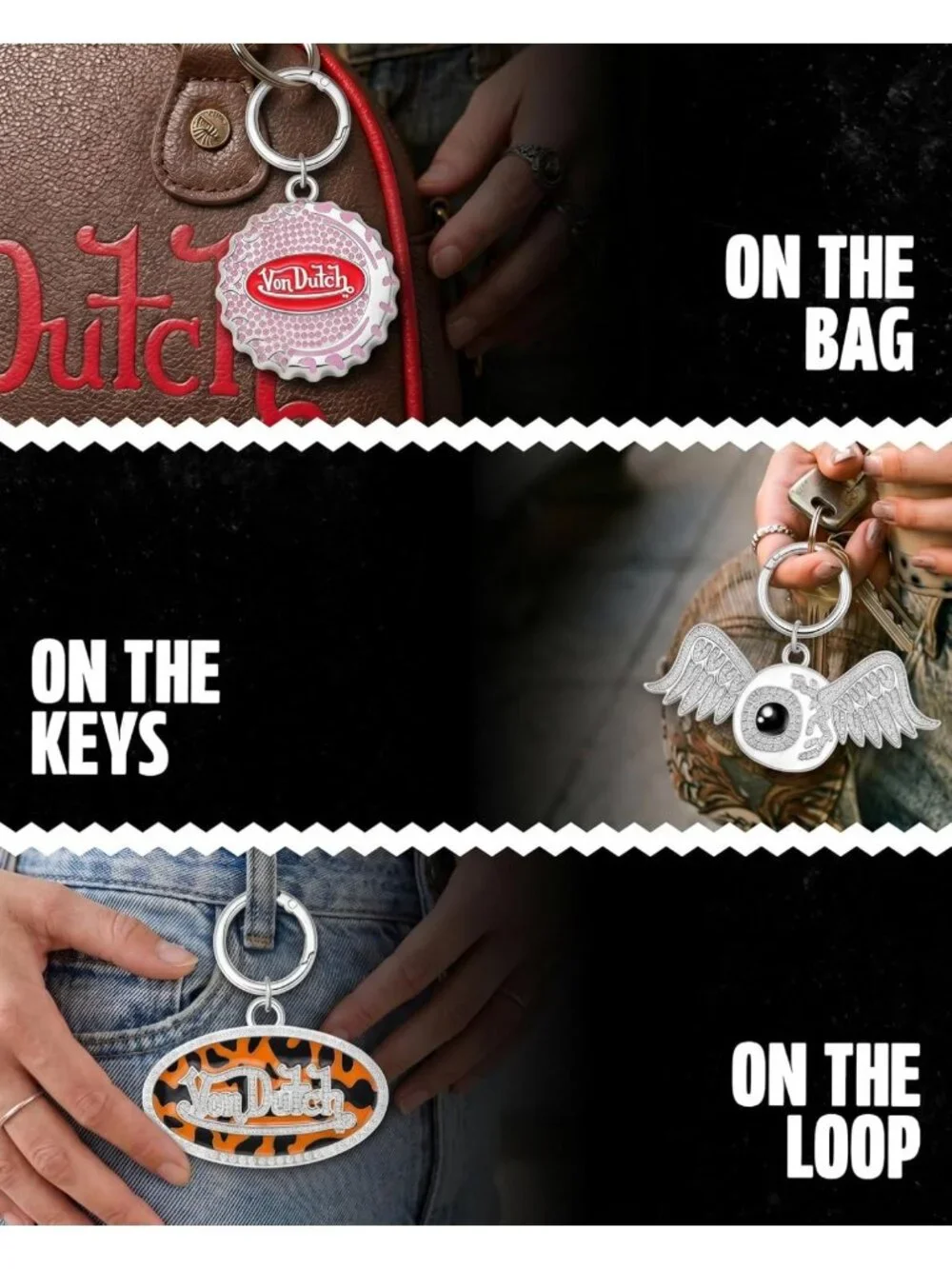 Colorful Rhinestone Bag Charm Keychain | Stylish Accessory for Bags & Purses